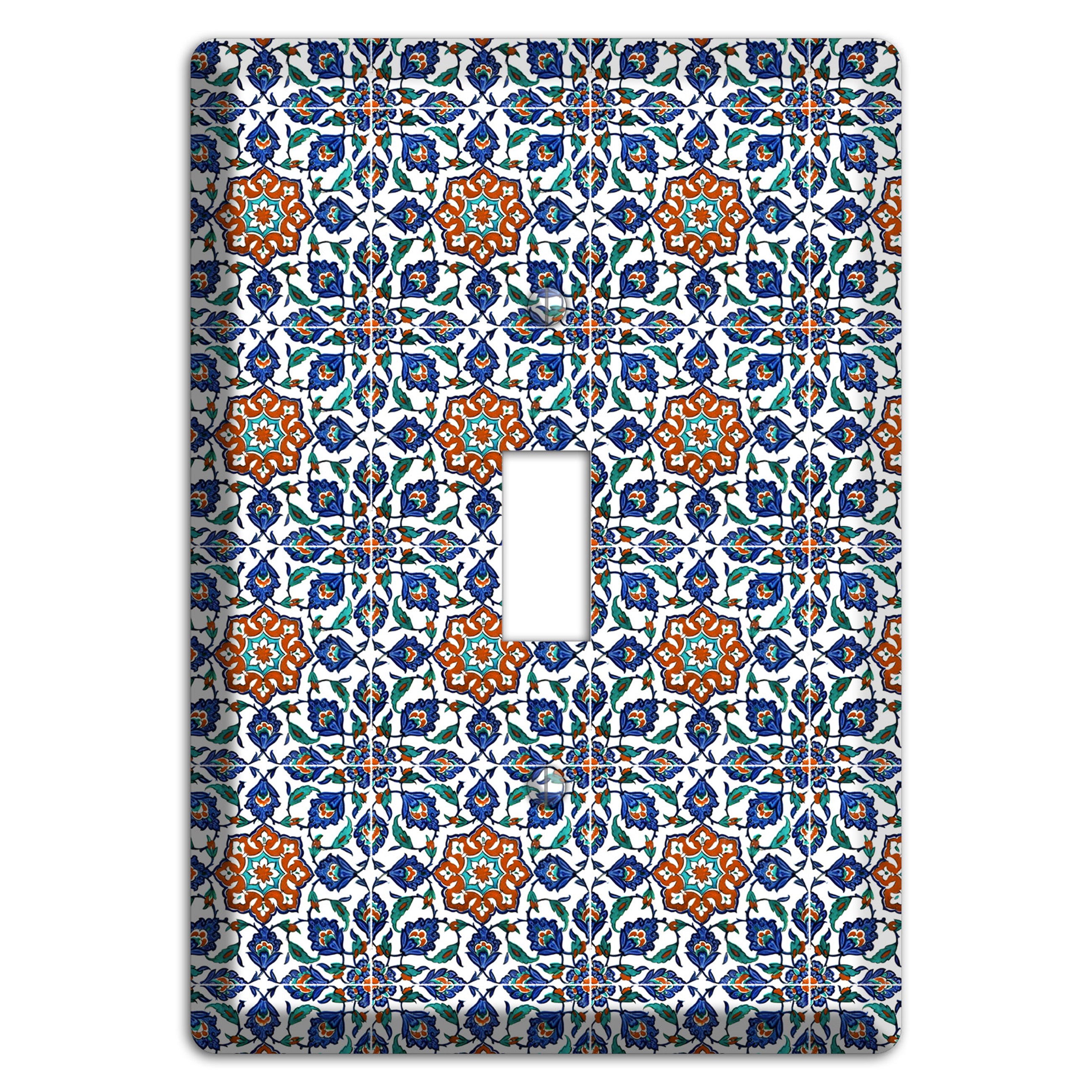 Ornate Floral Tile Cover Plates