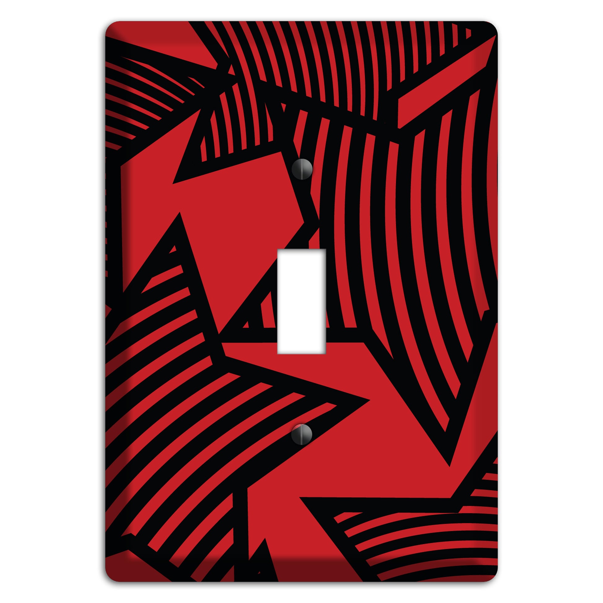 Red with Large Black Stars Cover Plates