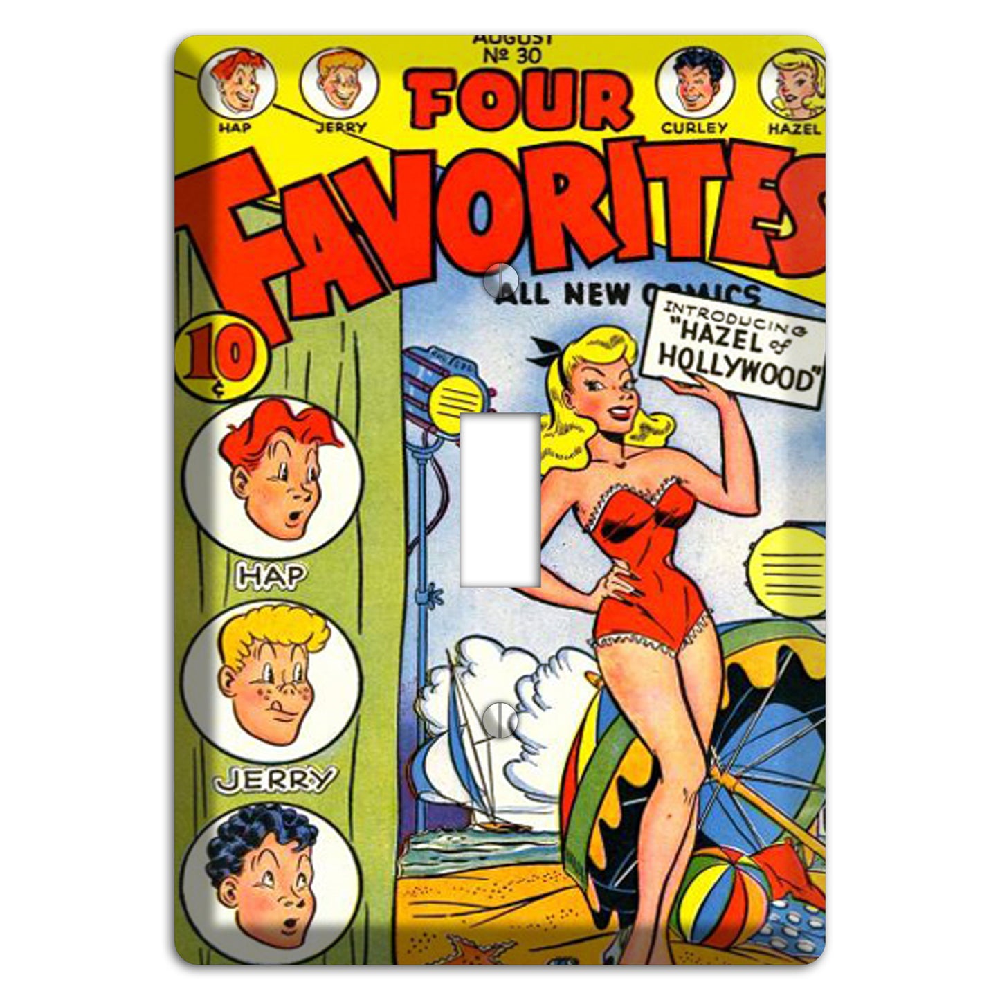 Hazel of Hollywood Vintage Comics Cover Plates