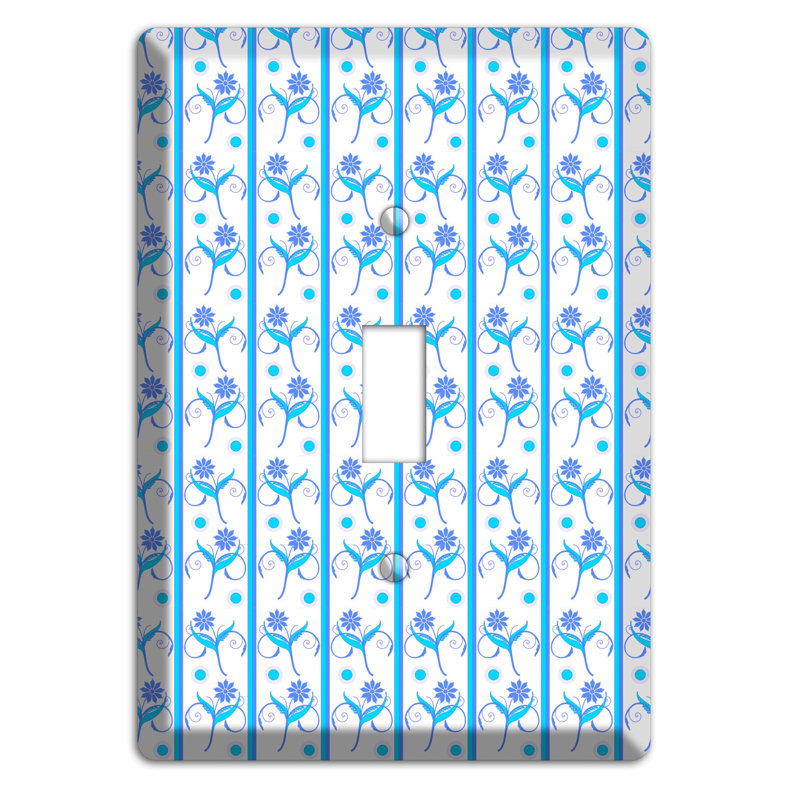 Blue Floral Pattern Cover Plates