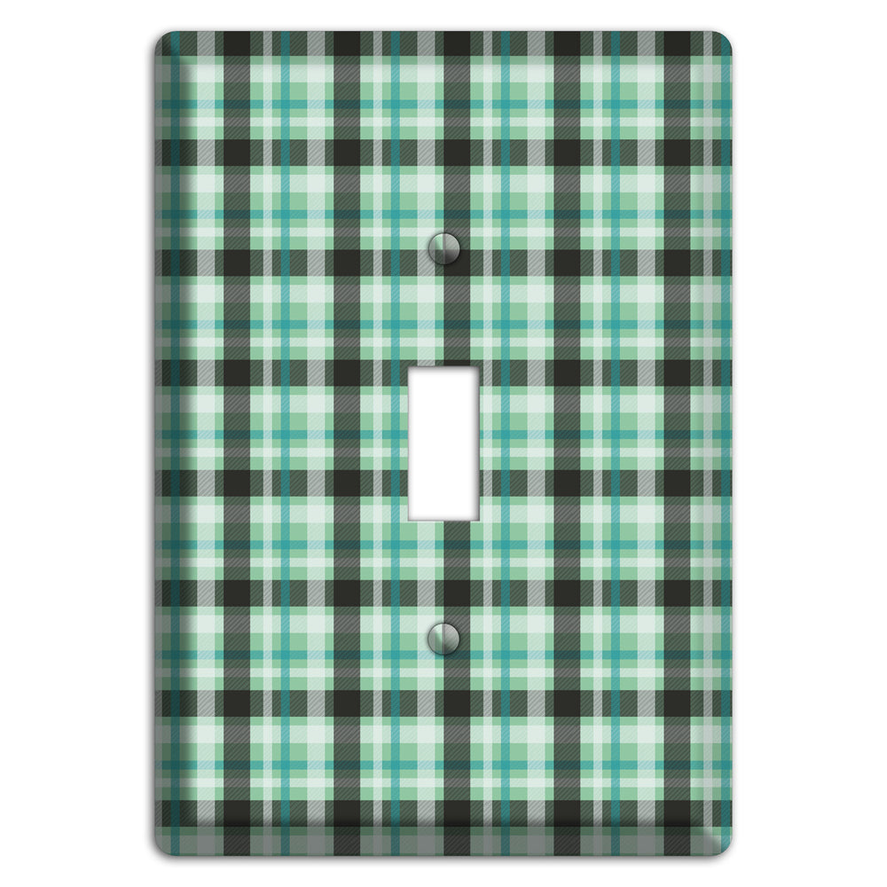 Multi Green Plaid Cover Plates
