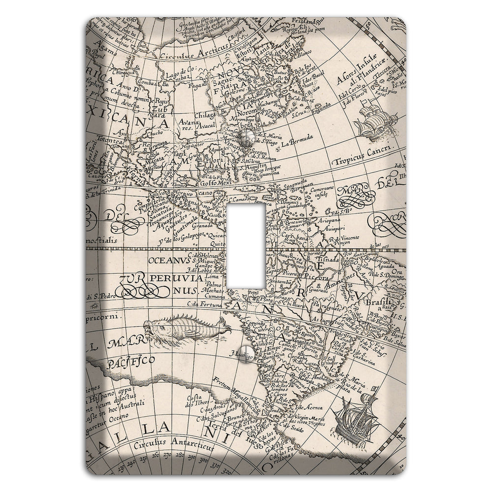 Map of South America Cover Plates