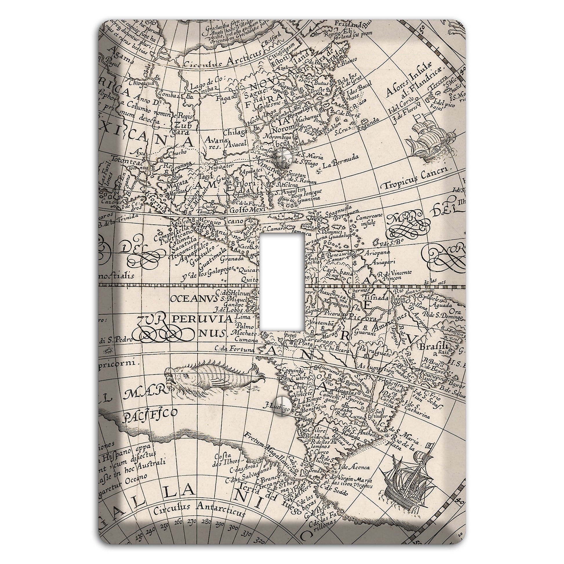 Map of South America Cover Plates