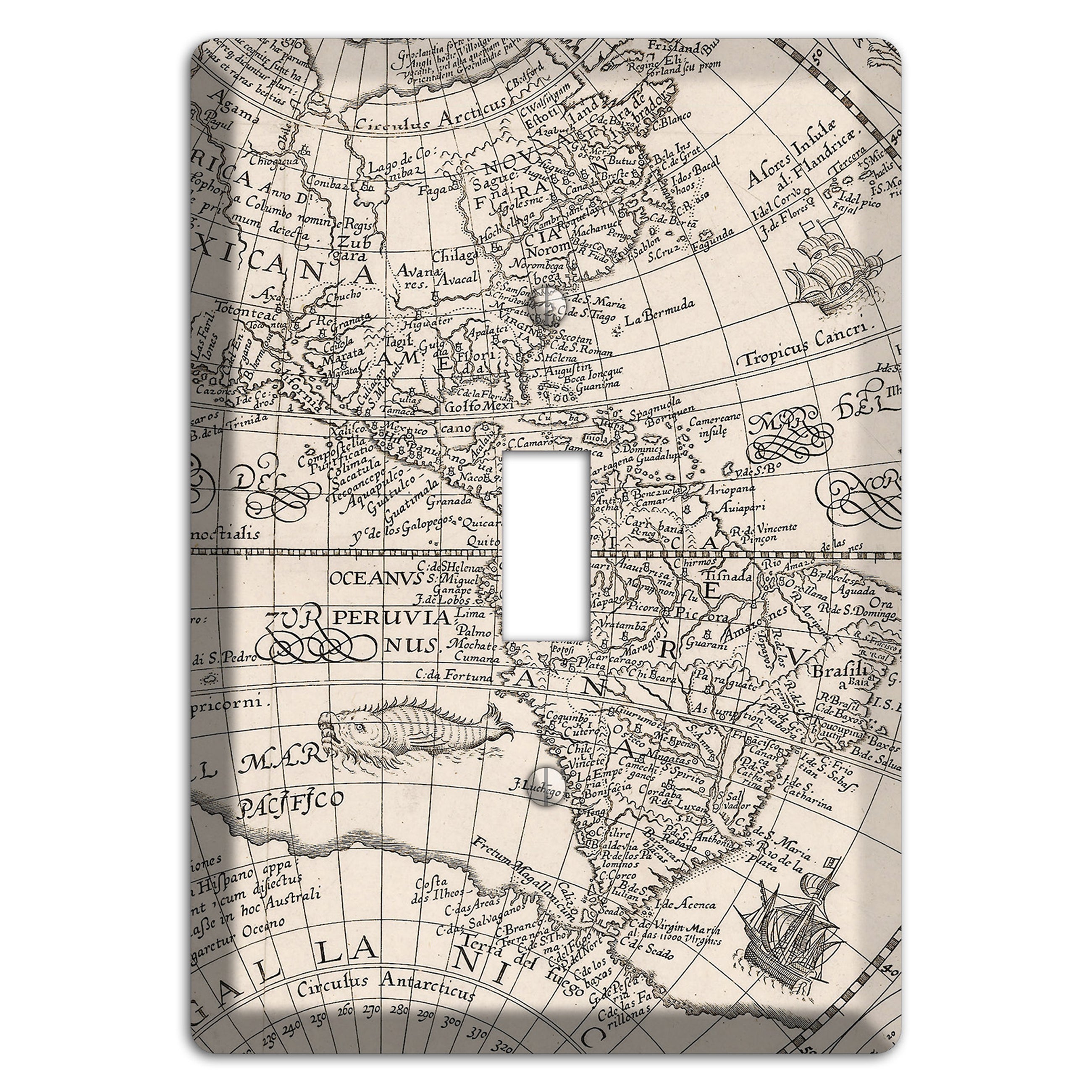 Map of South America Cover Plates
