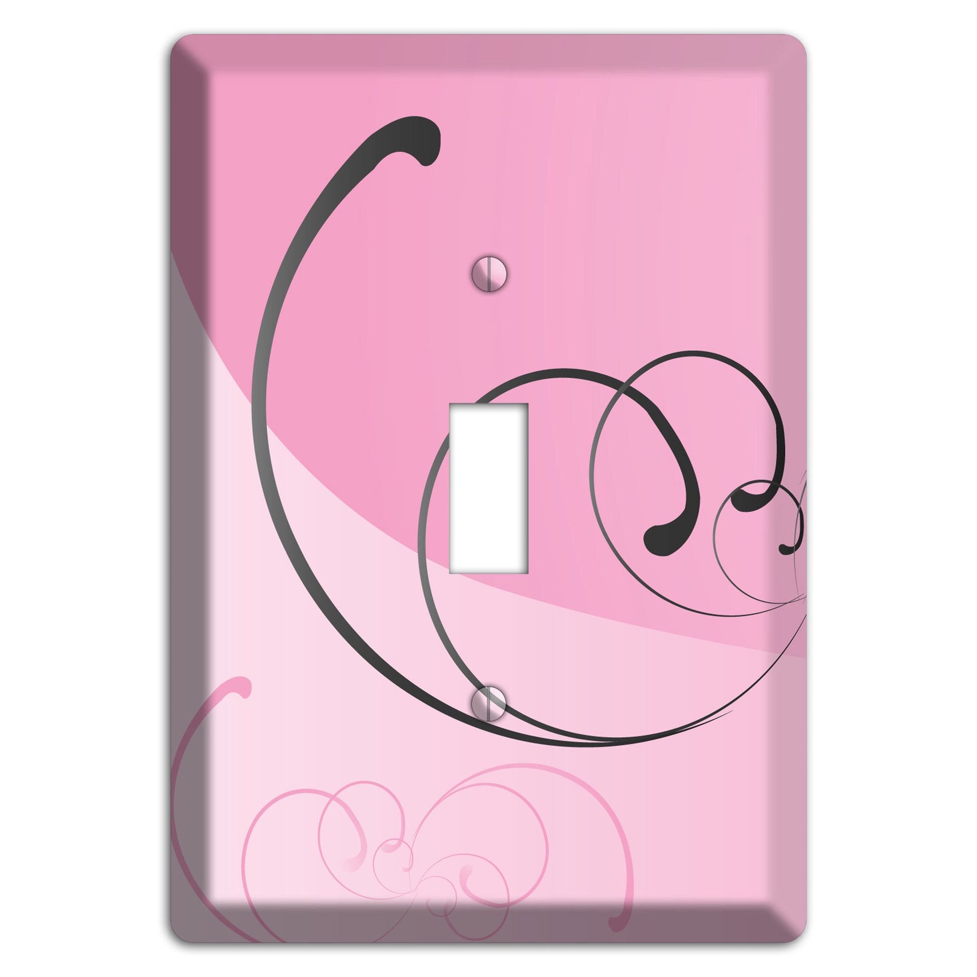 Pink Swoop Cover Plates