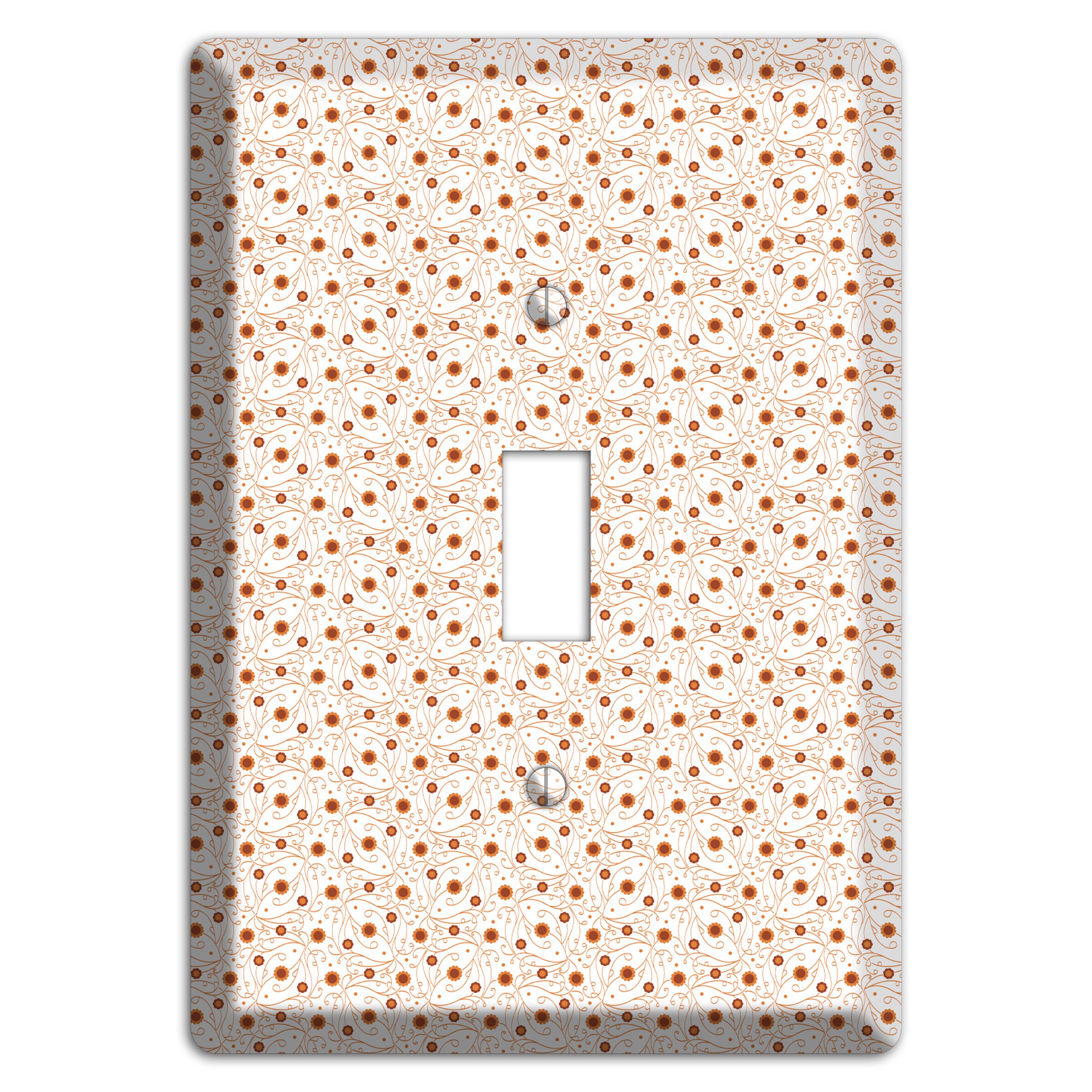 Tiny White Vine Floral Cover Plates