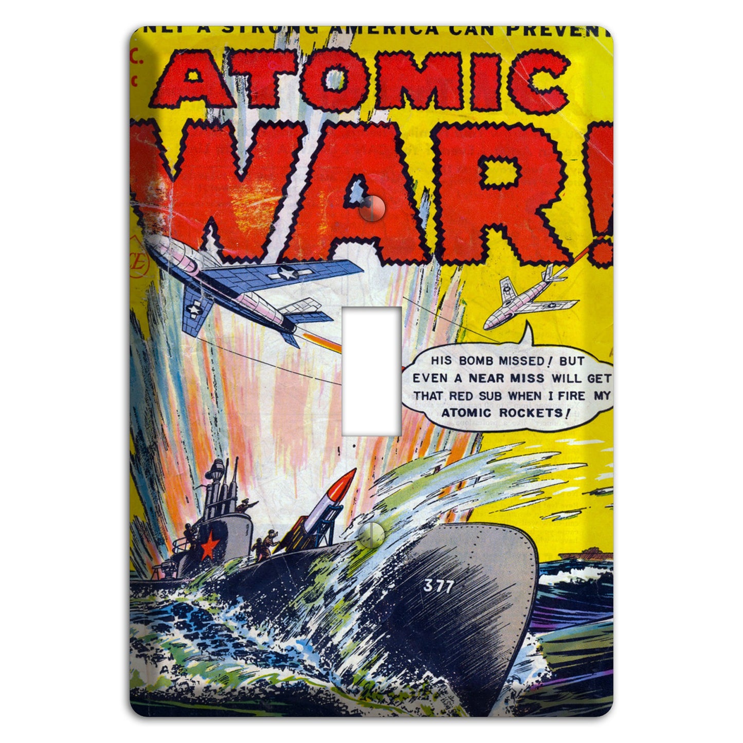 Atomic War Vintage Comics Cover Plates