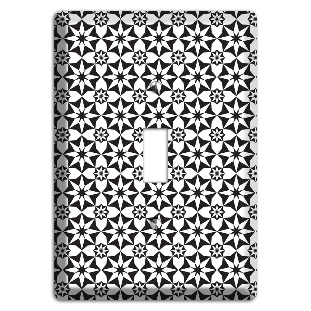White with Black Foulard 2 Cover Plates