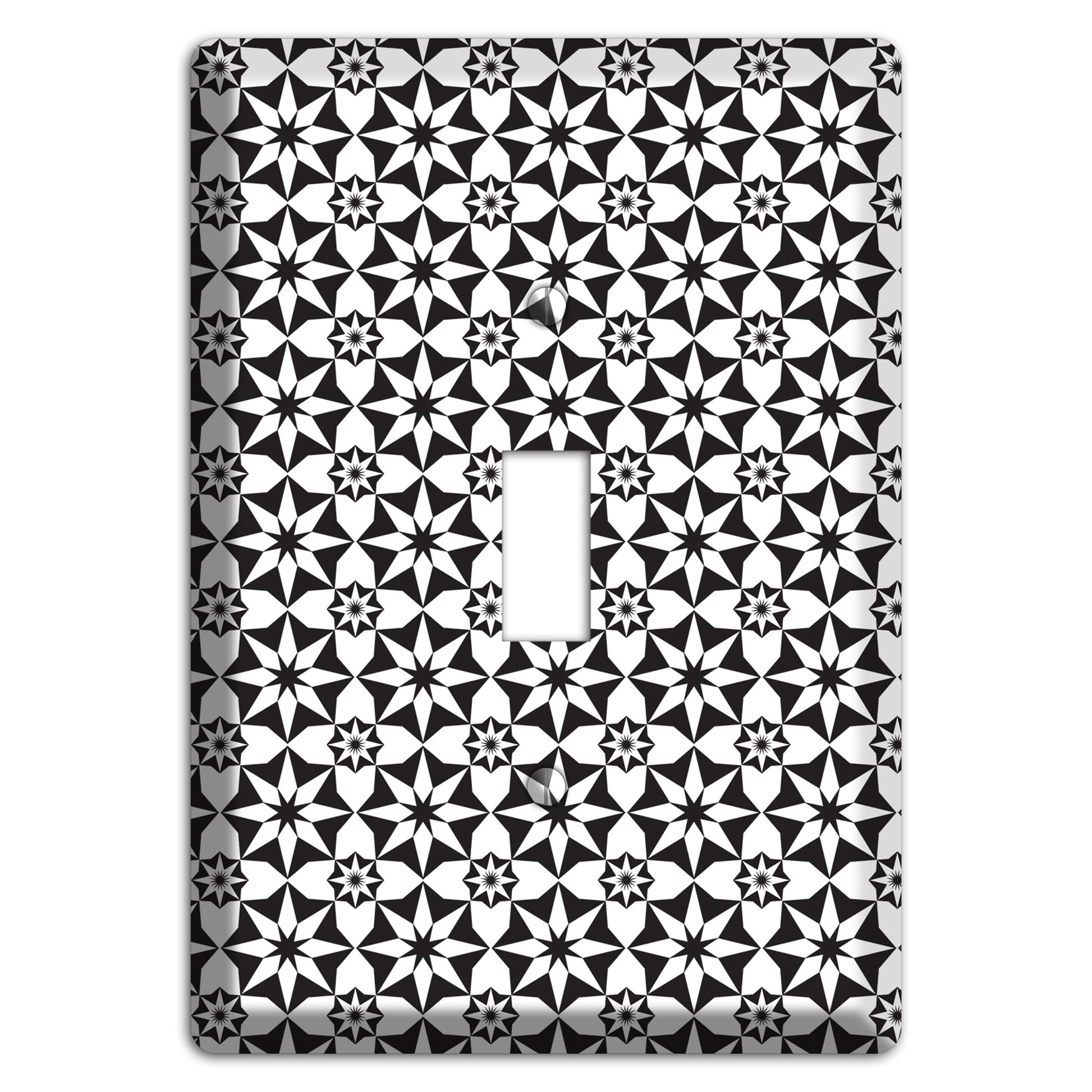 White with Black Foulard 2 Cover Plates
