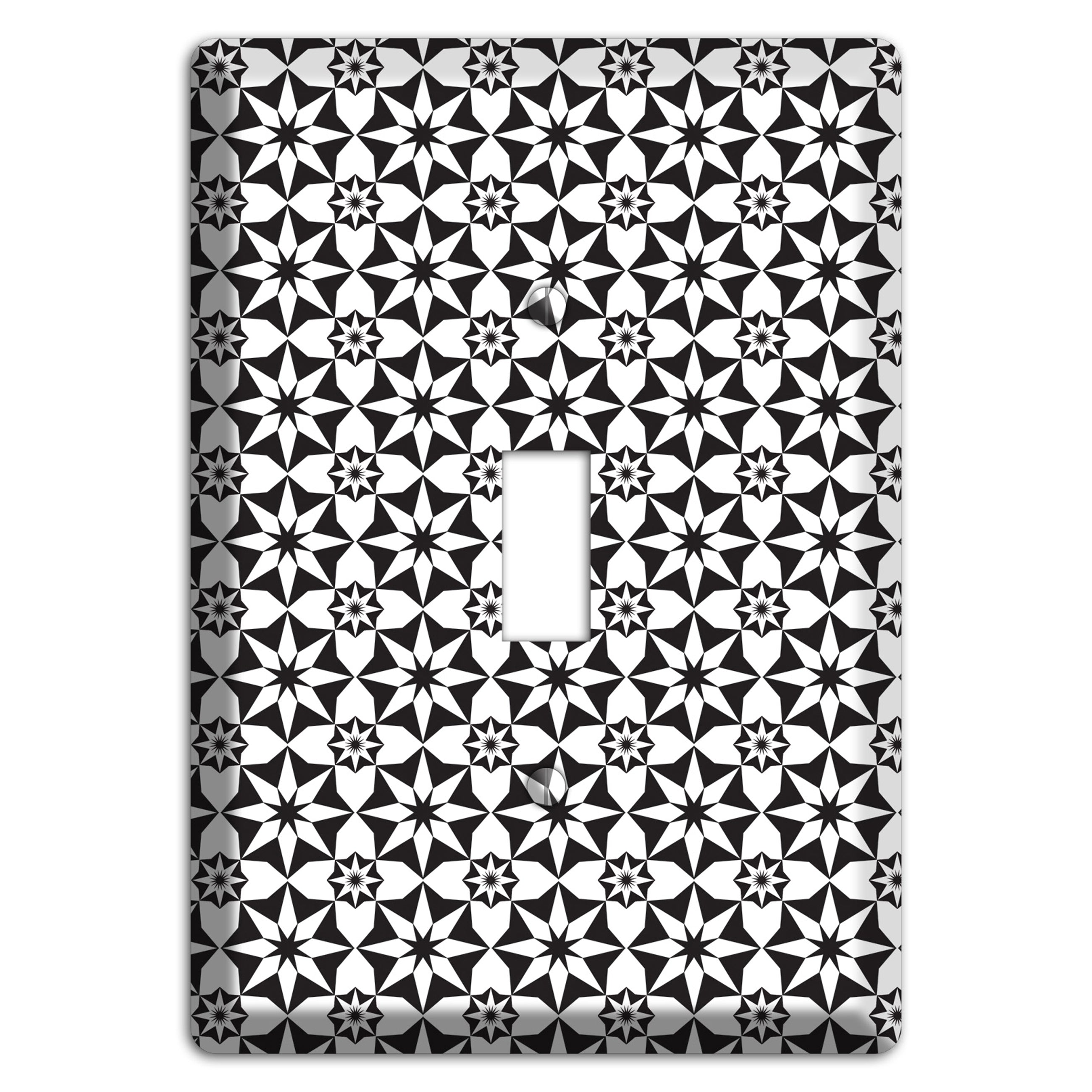 White with Black Foulard 2 Cover Plates
