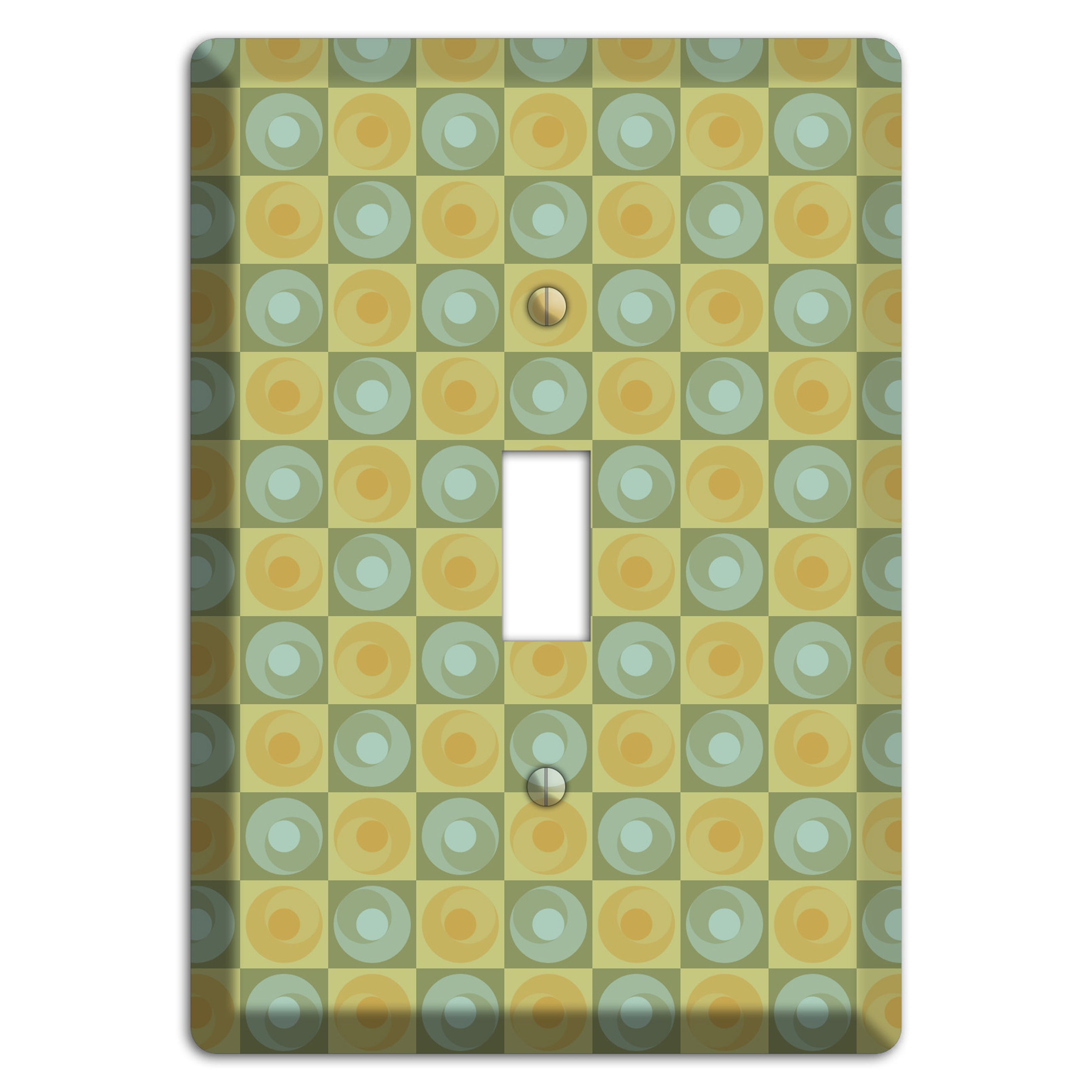 Green and Yellow Squares Cover Plates