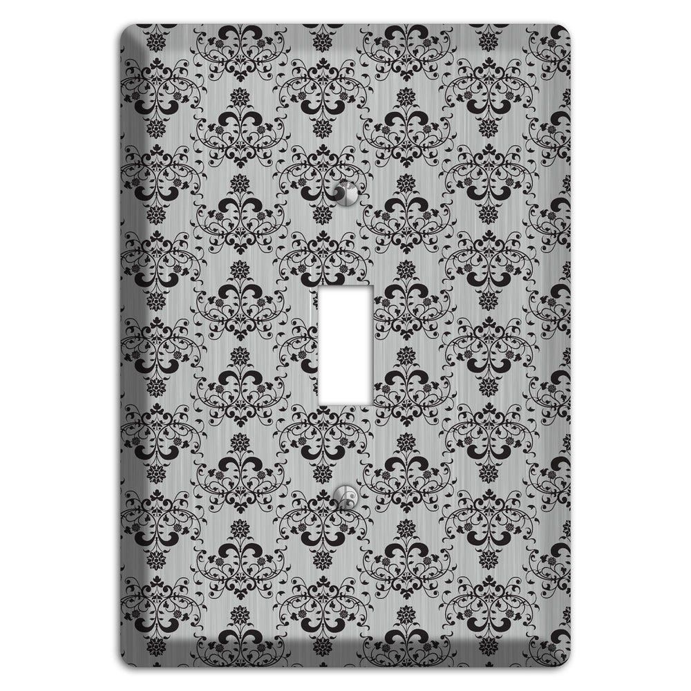 Black Cartouche Half Drop Stainless Steel Cover Plates