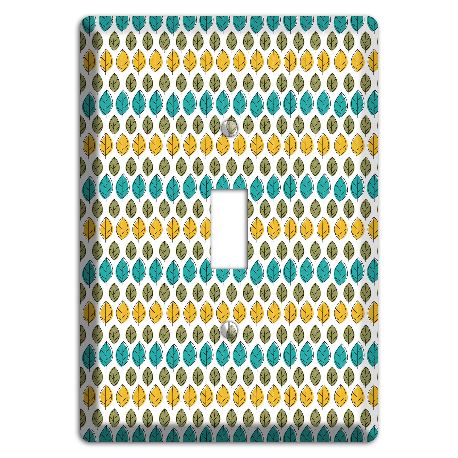 Turquoise Multi Olive Leaf Contour Cover Plates
