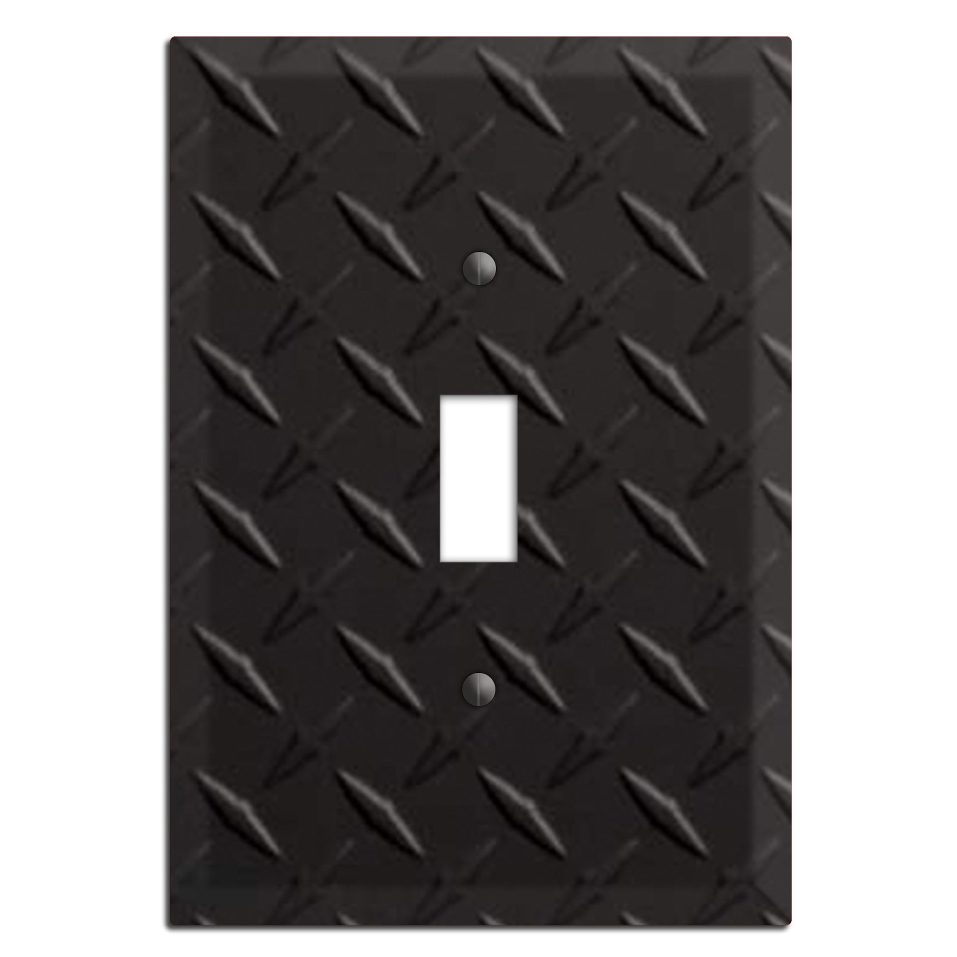 Diamond Tread Matte Black Cover Plates