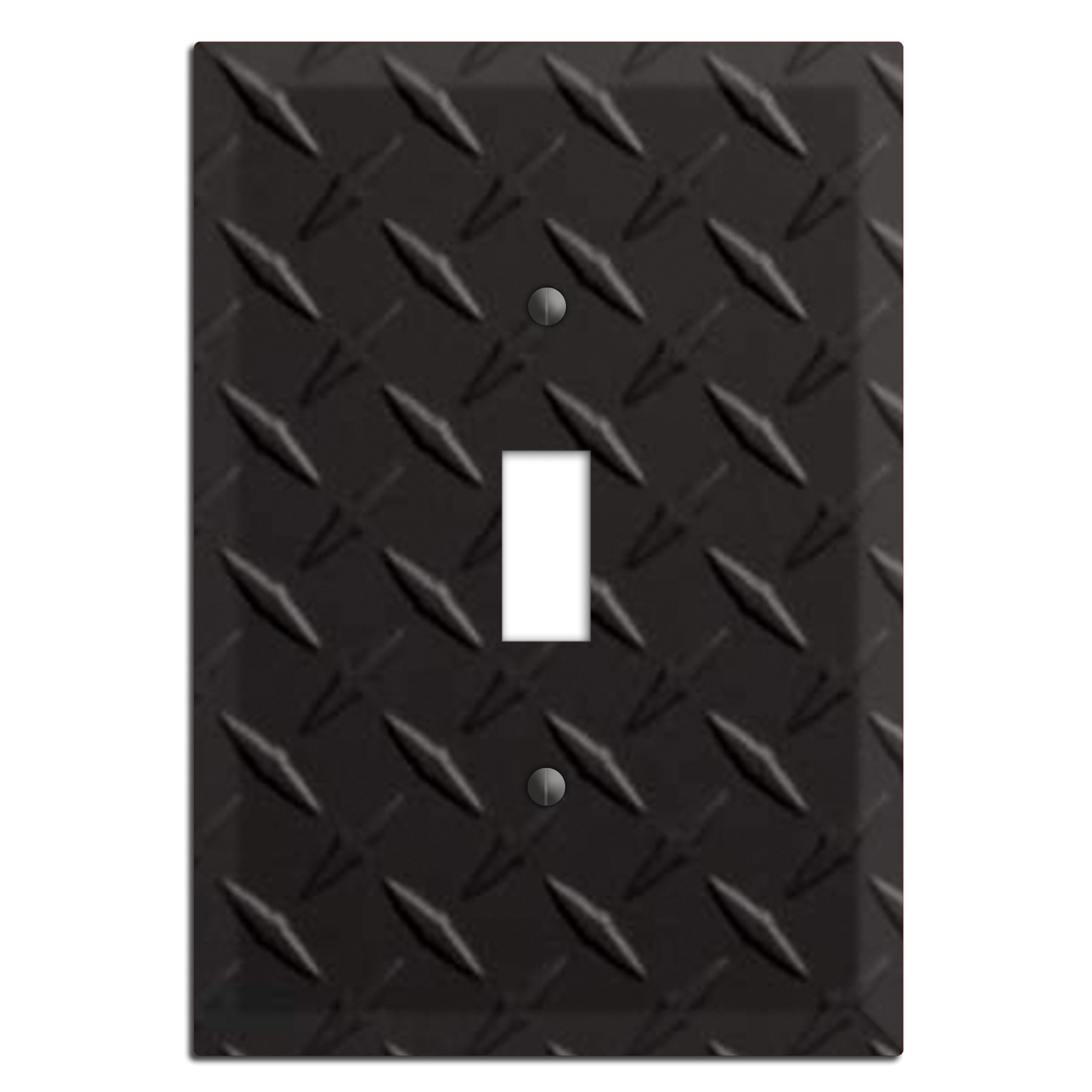 Diamond Tread Matte Black Cover Plates