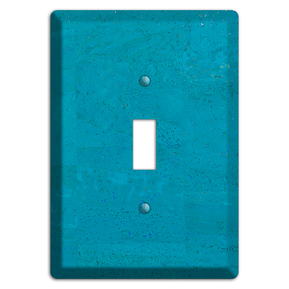 Bahama Blue Cork Cover Plates