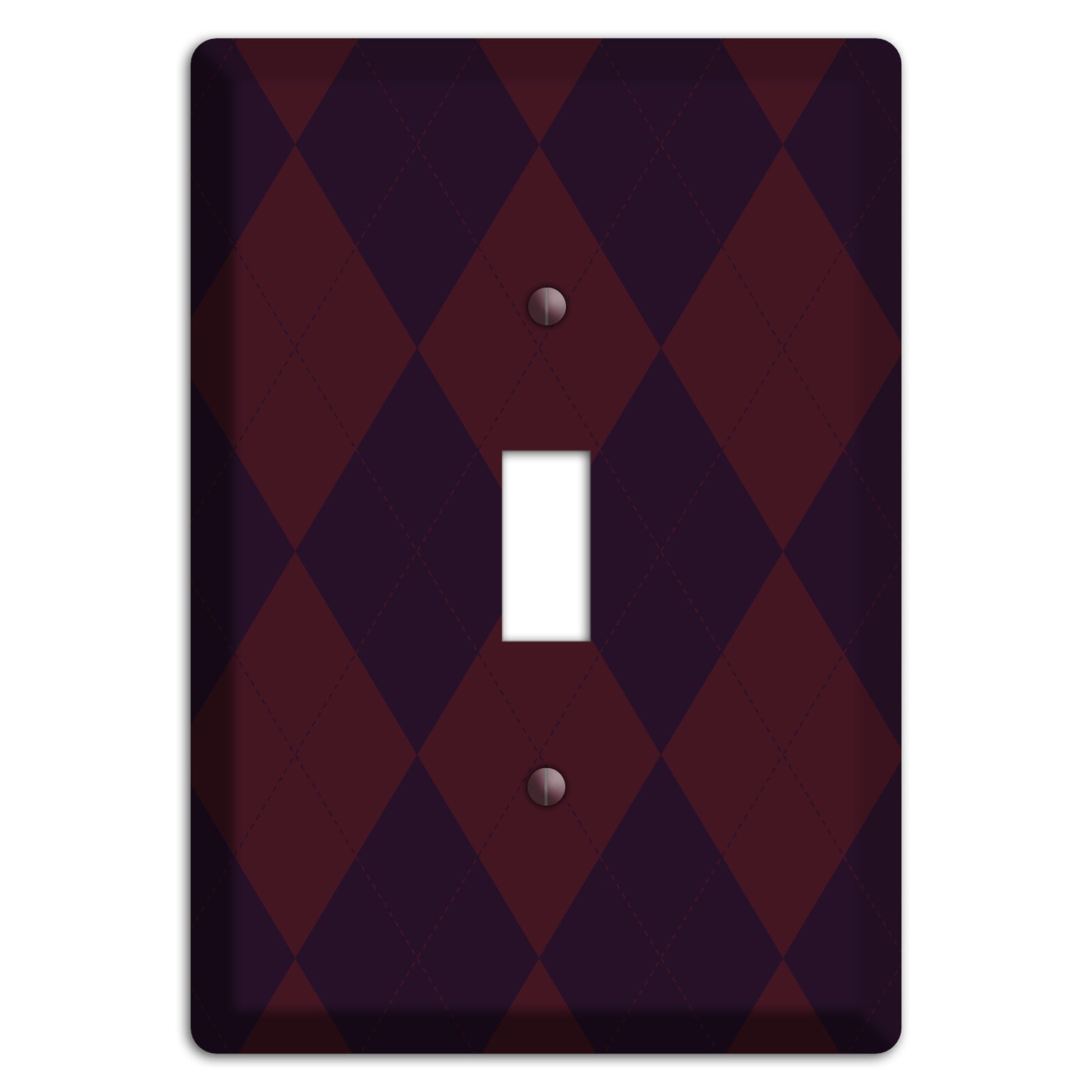 Burgundy Argyle Cover Plates