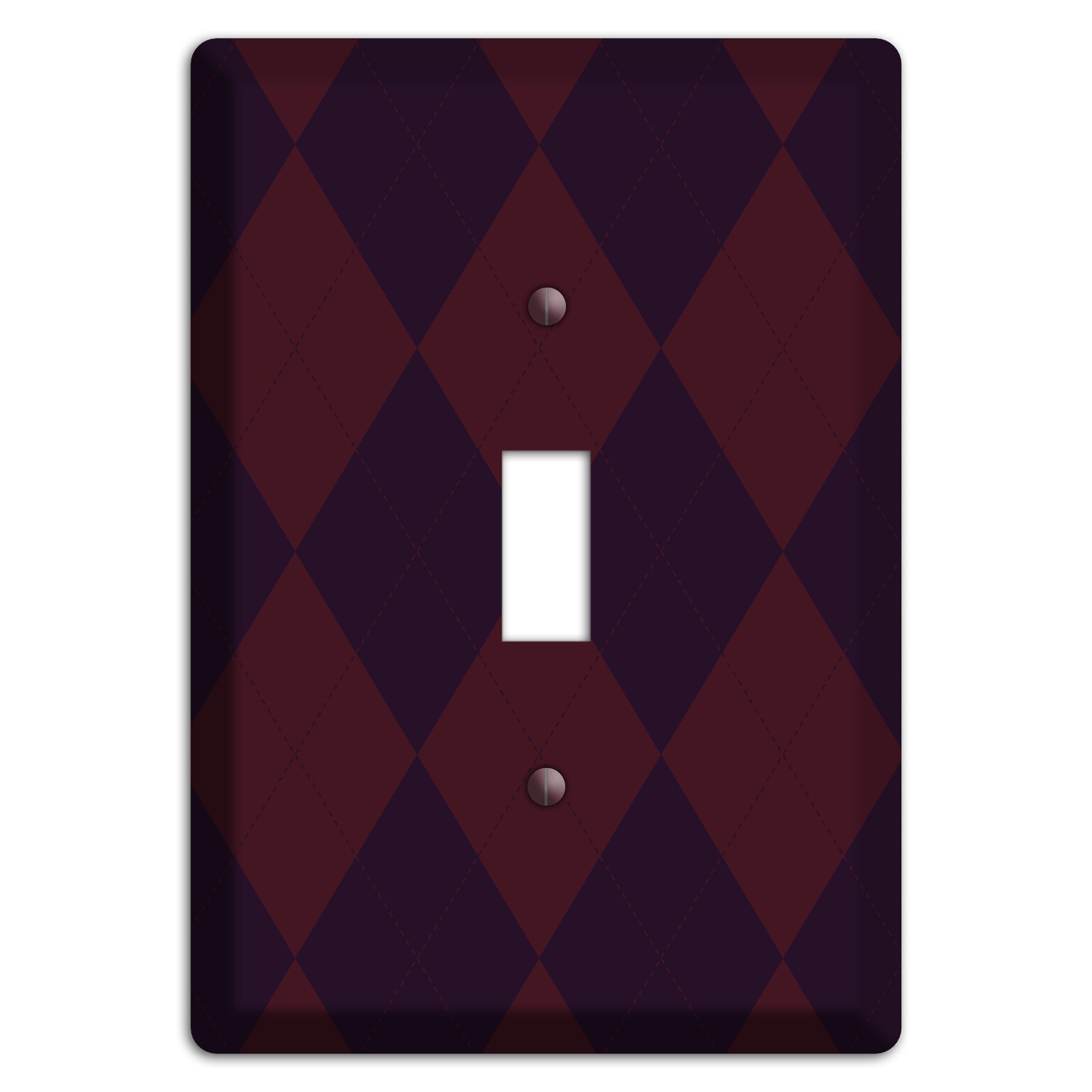 Burgundy Argyle Cover Plates