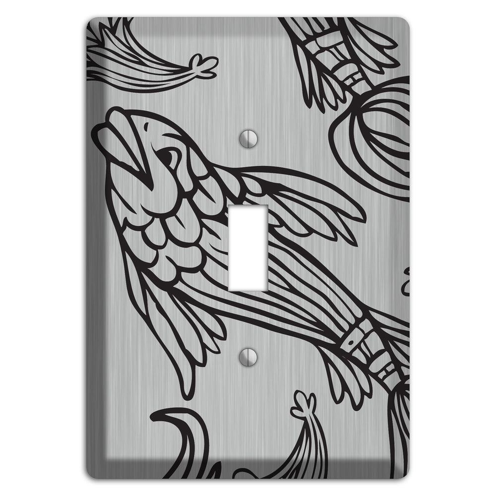 Black Koi Stainless Steel Cover Plates