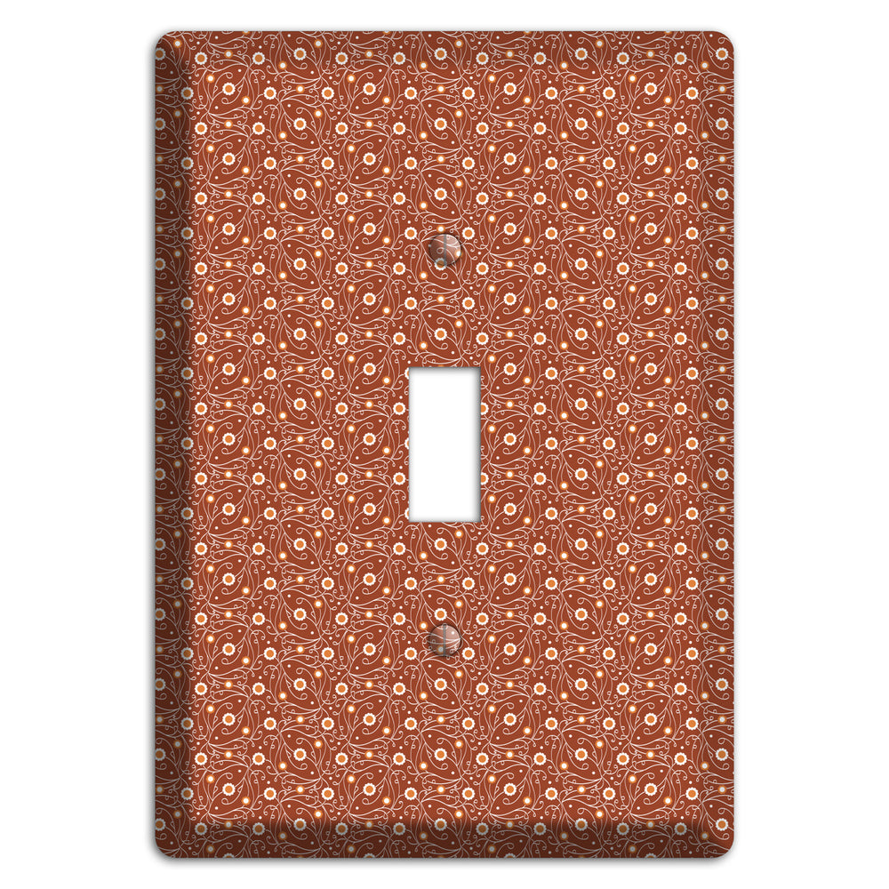 Tiny Brown Vine Floral Cover Plates