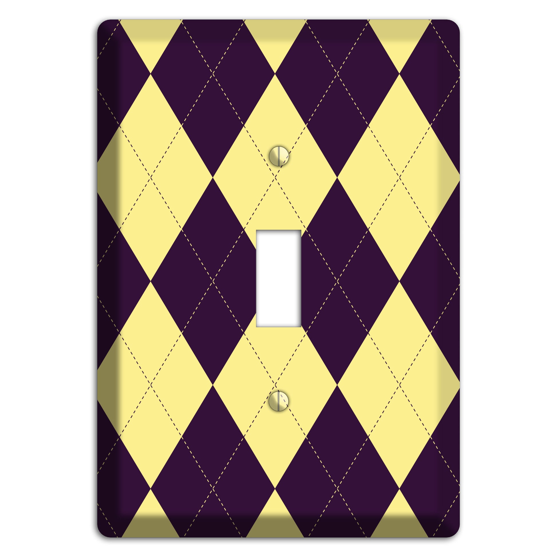 Yellow and Black Argyle Cover Plates