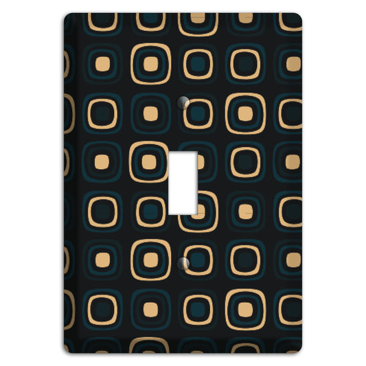 Black and Yellow Rounded Squares Cover Plates