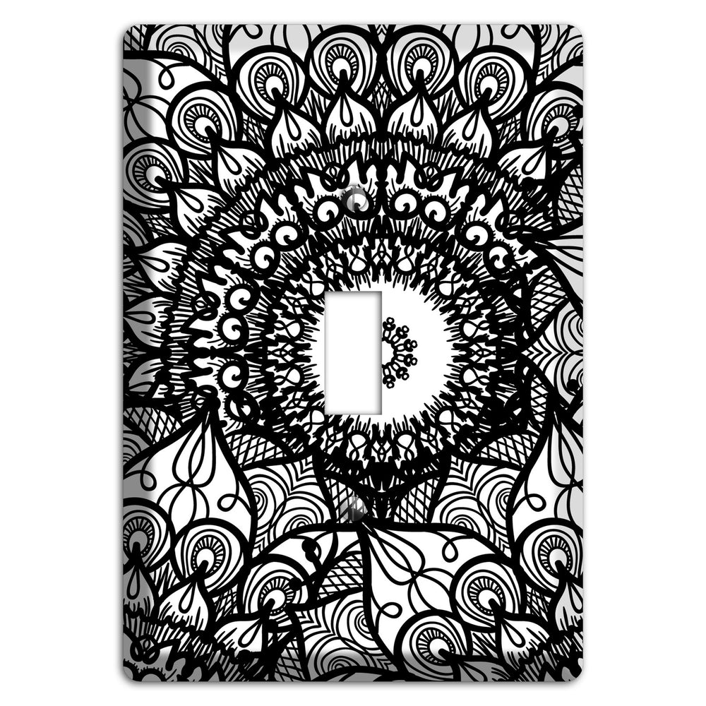 Mandala Black and White Style V Cover Plates Cover Plates