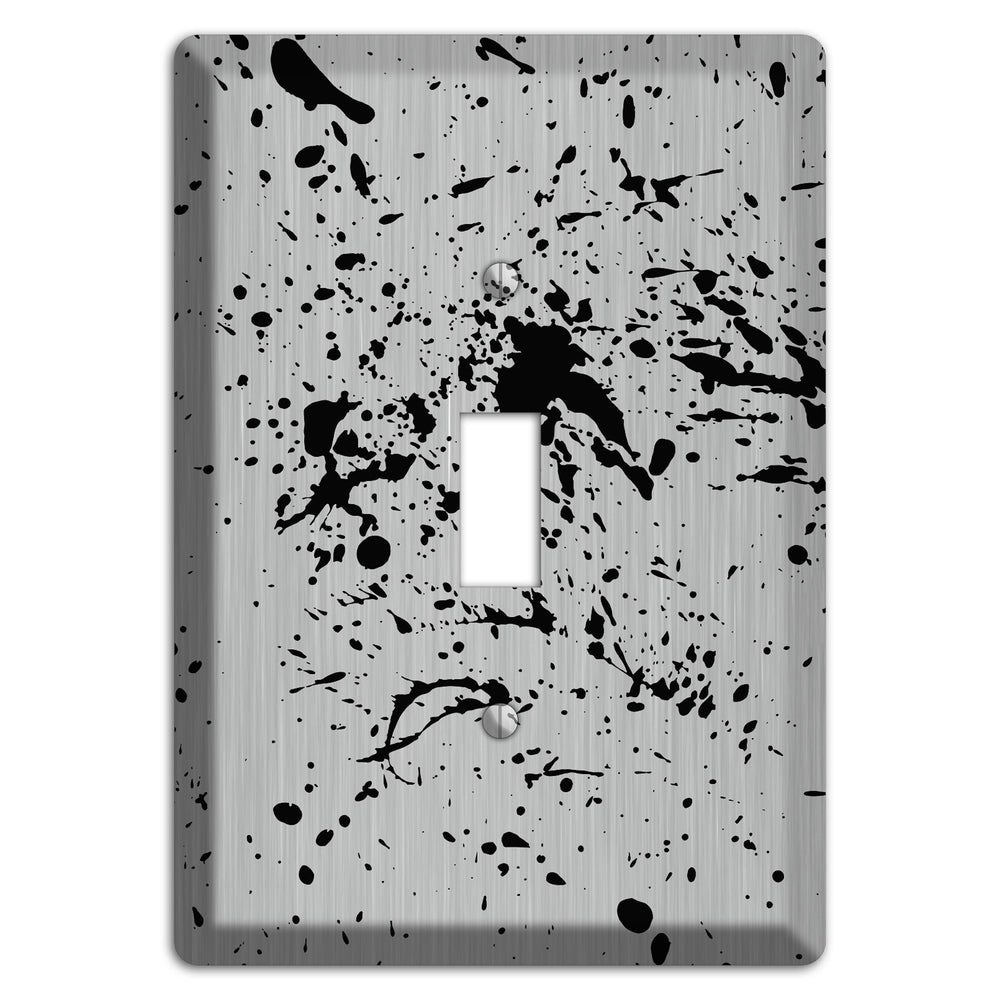 Ink Splash 4 Stainless Steel Cover Plates