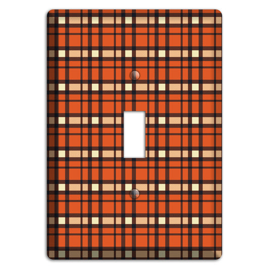 Orange Plaid Cover Plates