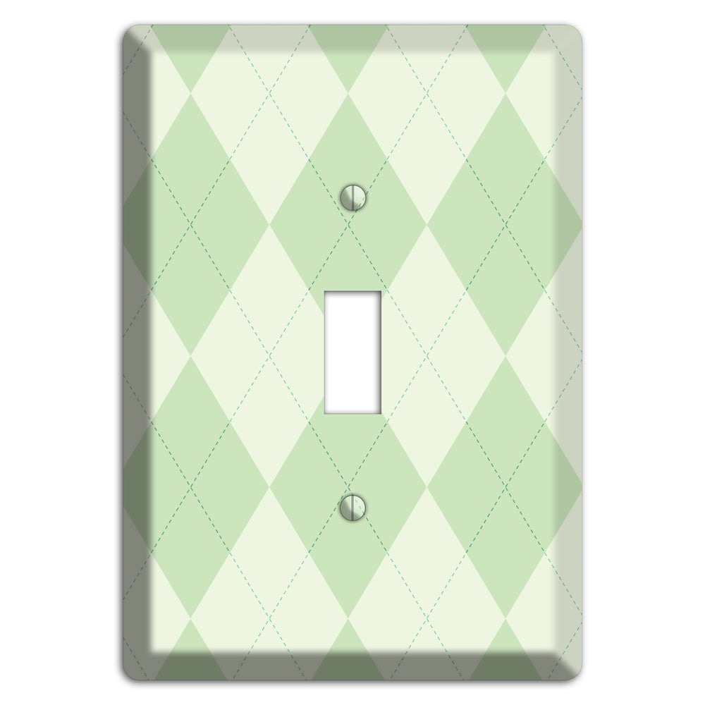 Light Green Argyle Cover Plates