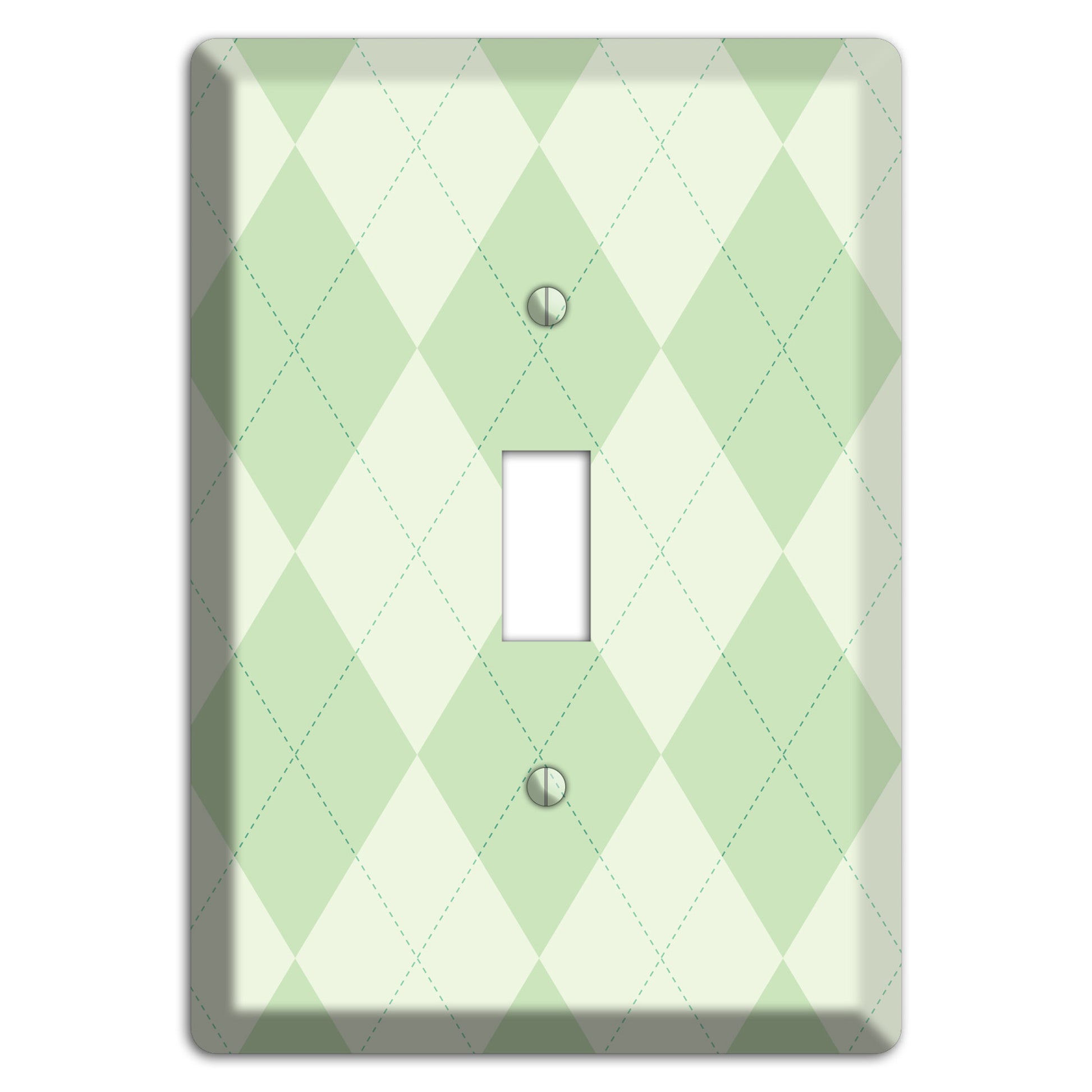 Light Green Argyle Cover Plates