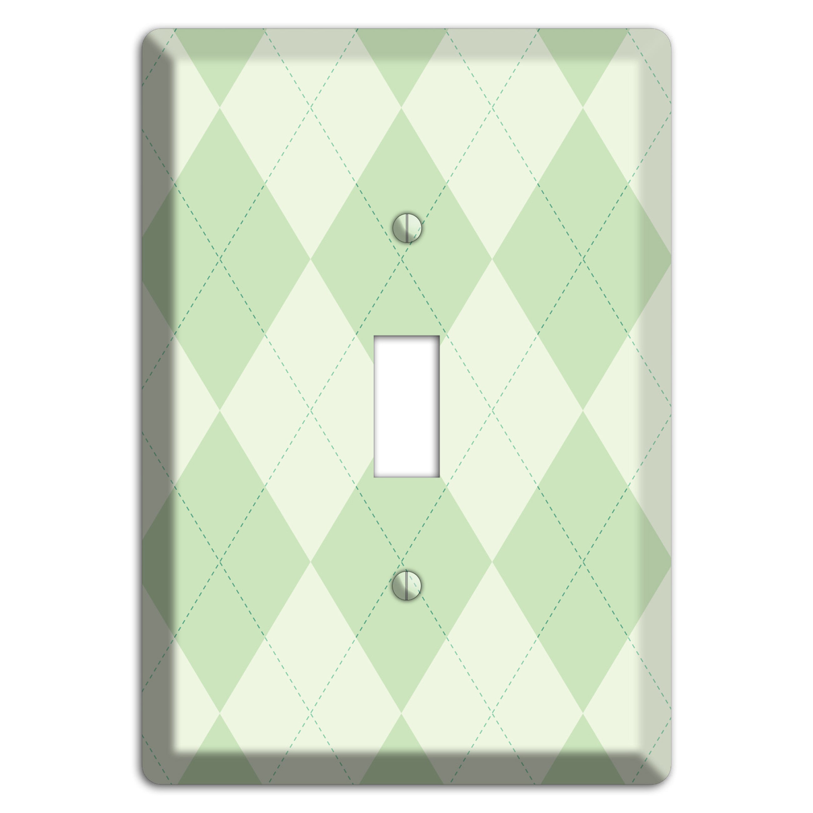 Light Green Argyle Cover Plates