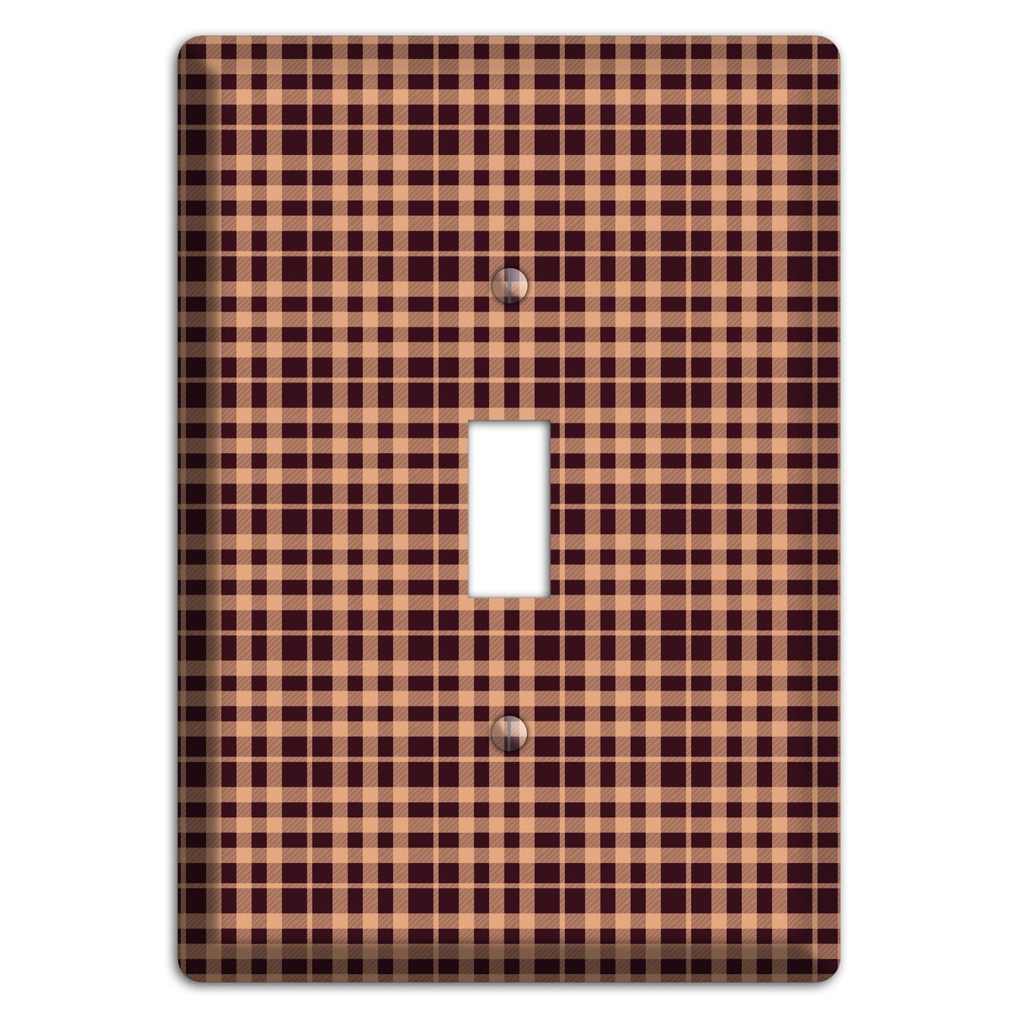 Beige and Black Plaid Cover Plates