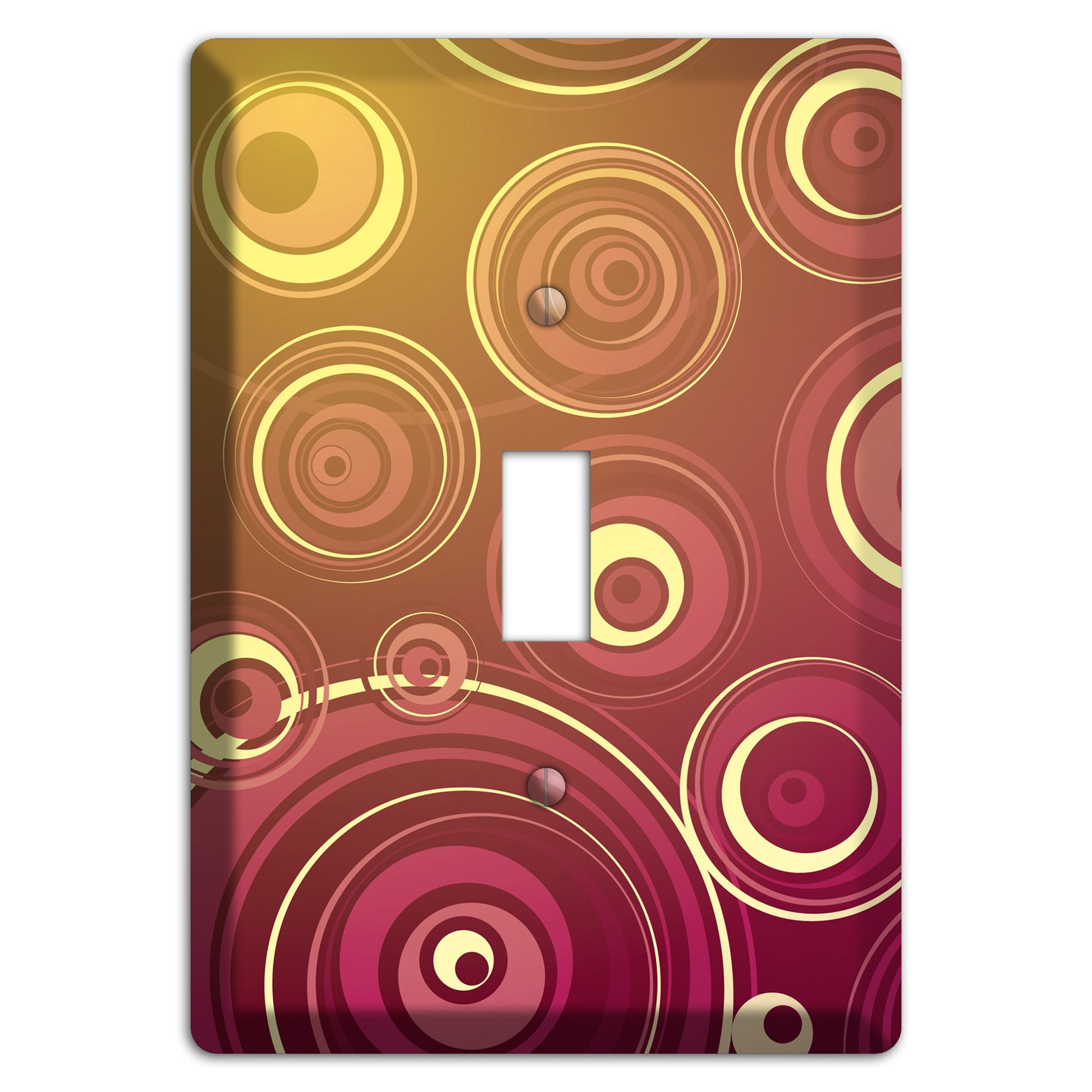 Maroon and Yellow Circles Cover Plates