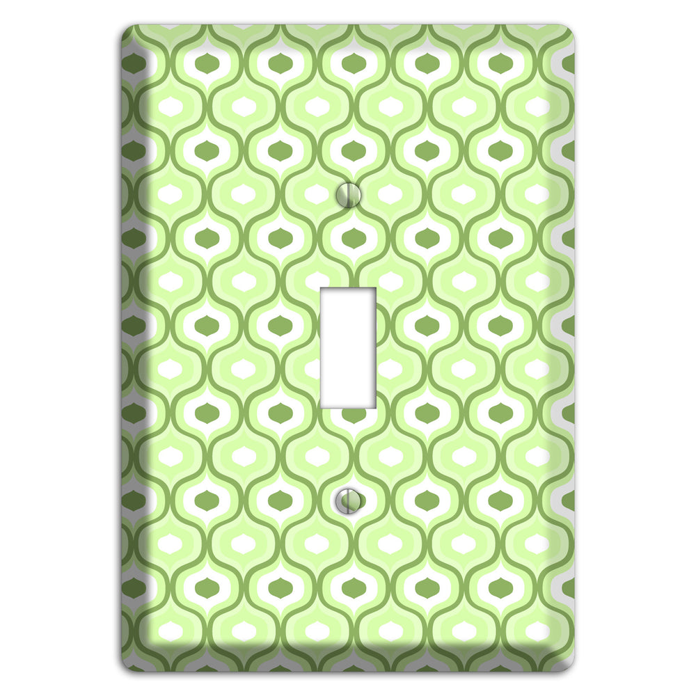 Multi Green Double Scallop 2 Cover Plates