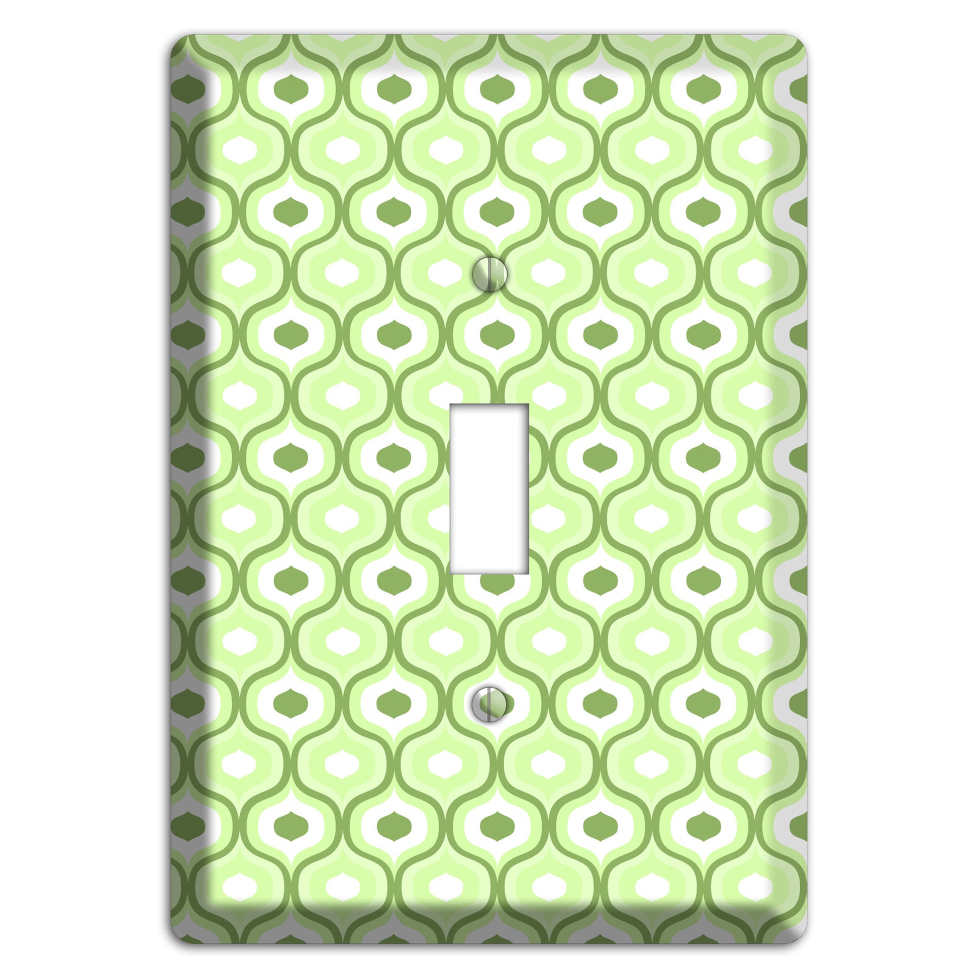 Multi Green Double Scallop 2 Cover Plates