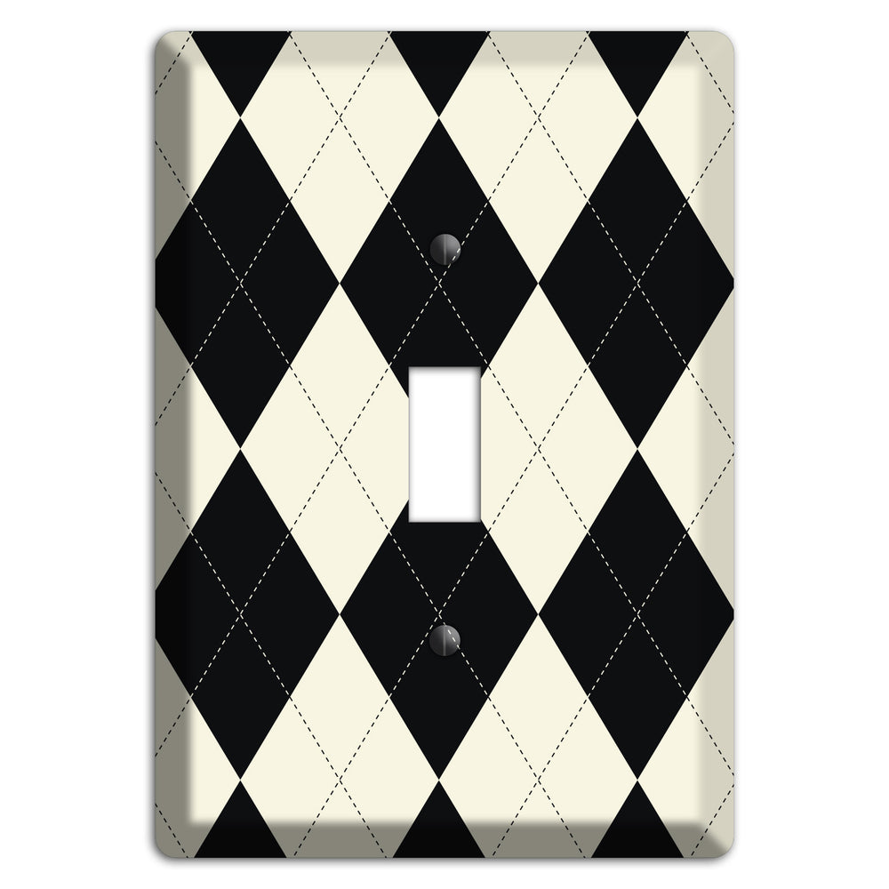 Black and Tan Argyle Cover Plates