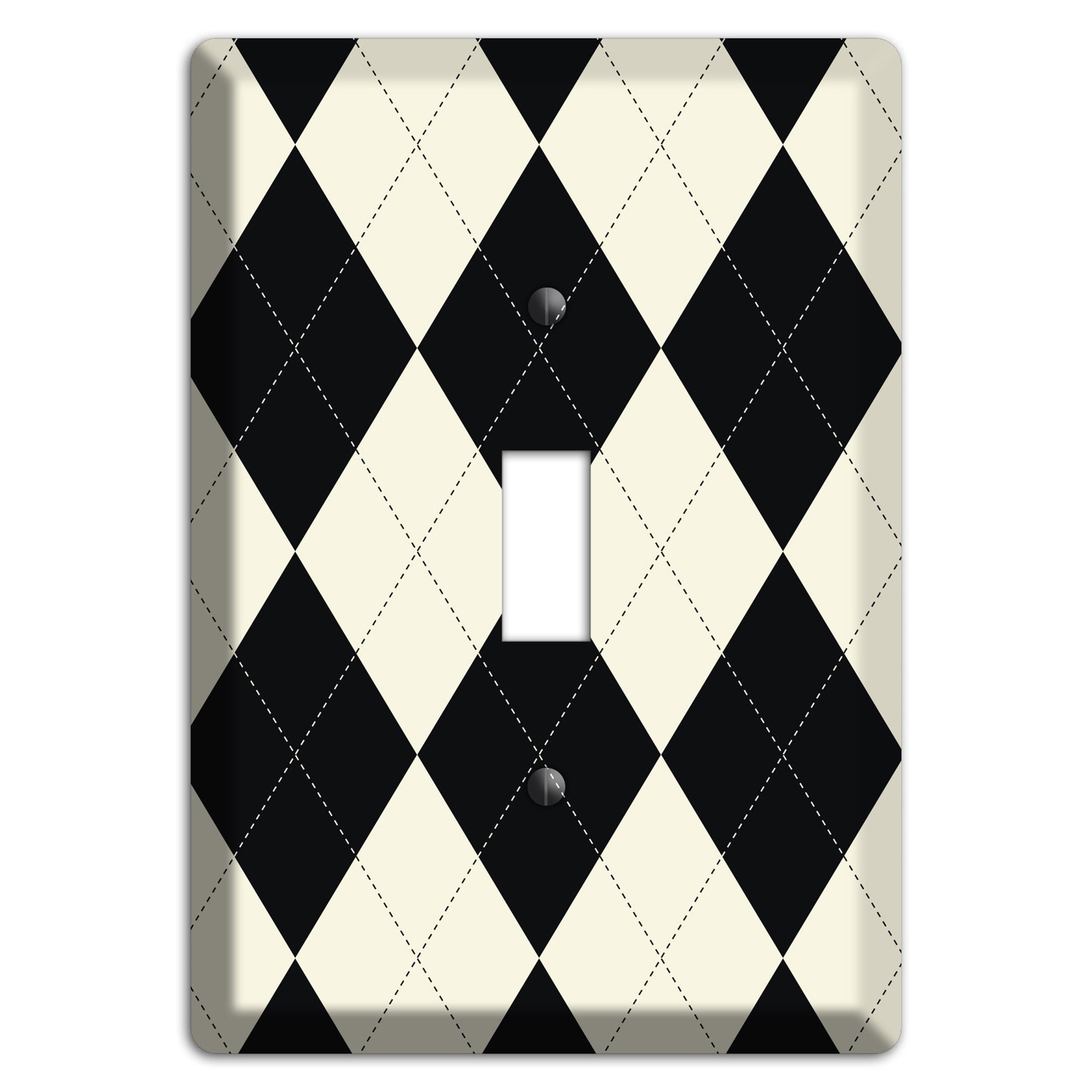 Black and Tan Argyle Cover Plates
