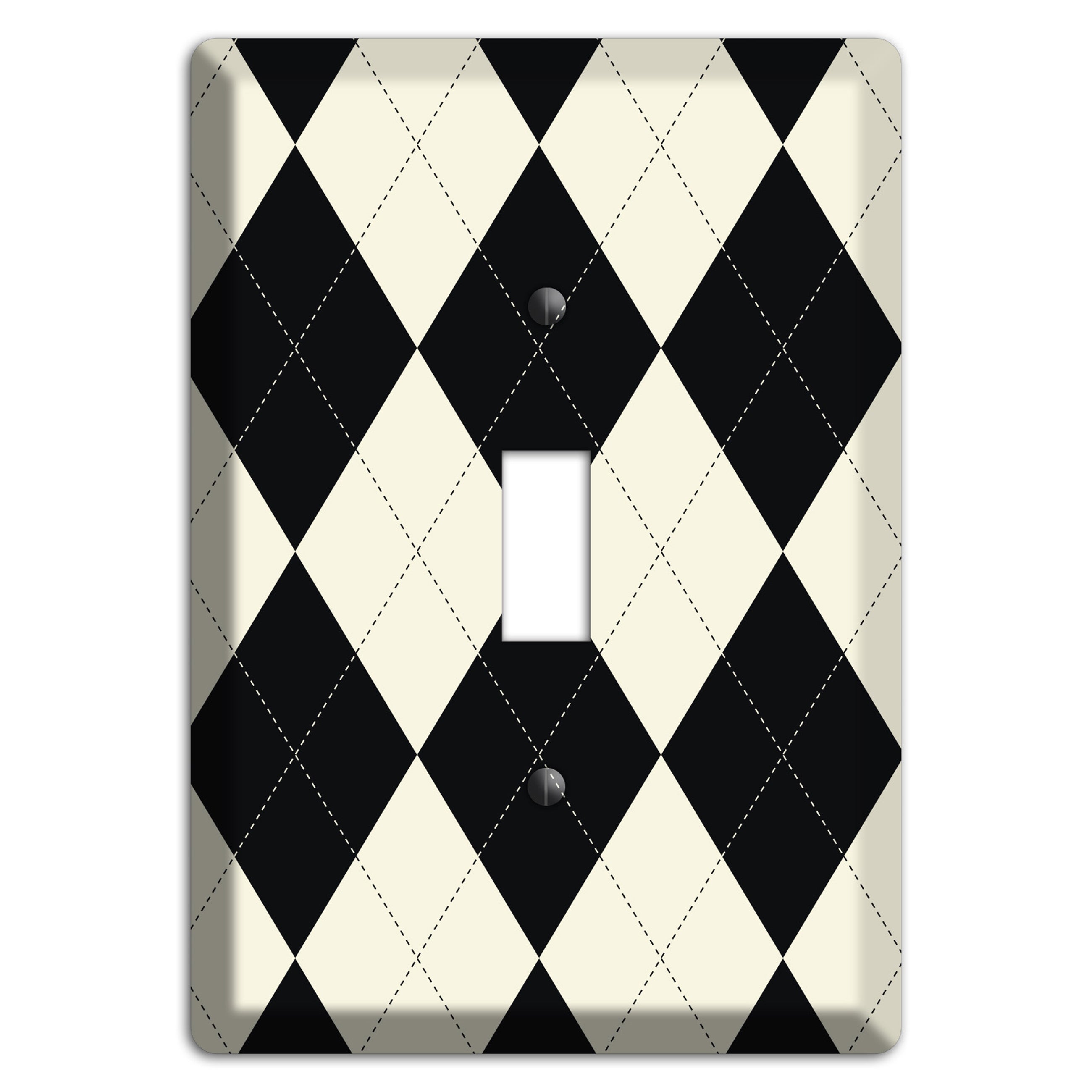 Black and Tan Argyle Cover Plates