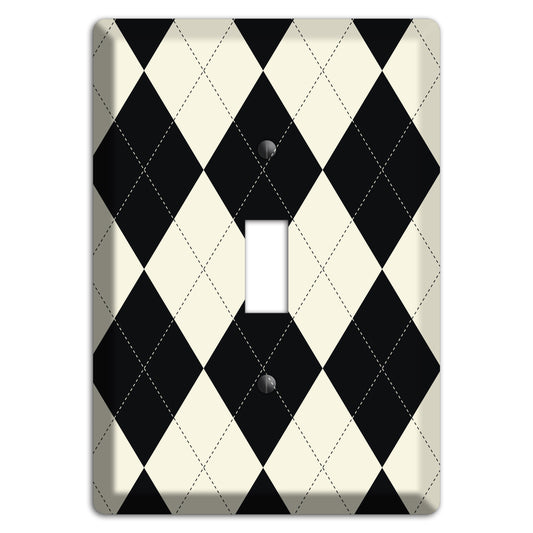 Black and Tan Argyle Cover Plates