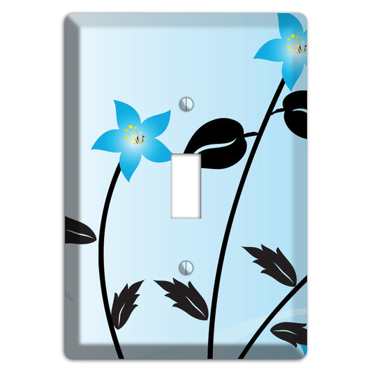 Blue Double Sprig Cover Plates