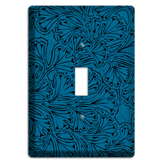 Deco Blue Interlocking Floral Cover Plates