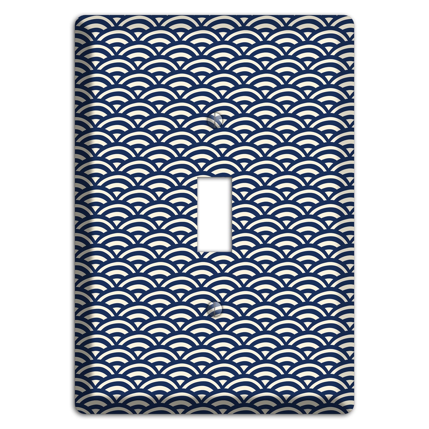 Navy Scallop Print Cover Plates
