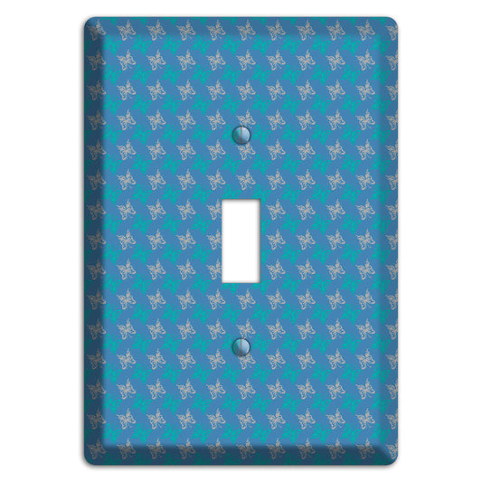 Blue with White and Turquoise Butterflies Cover Plates