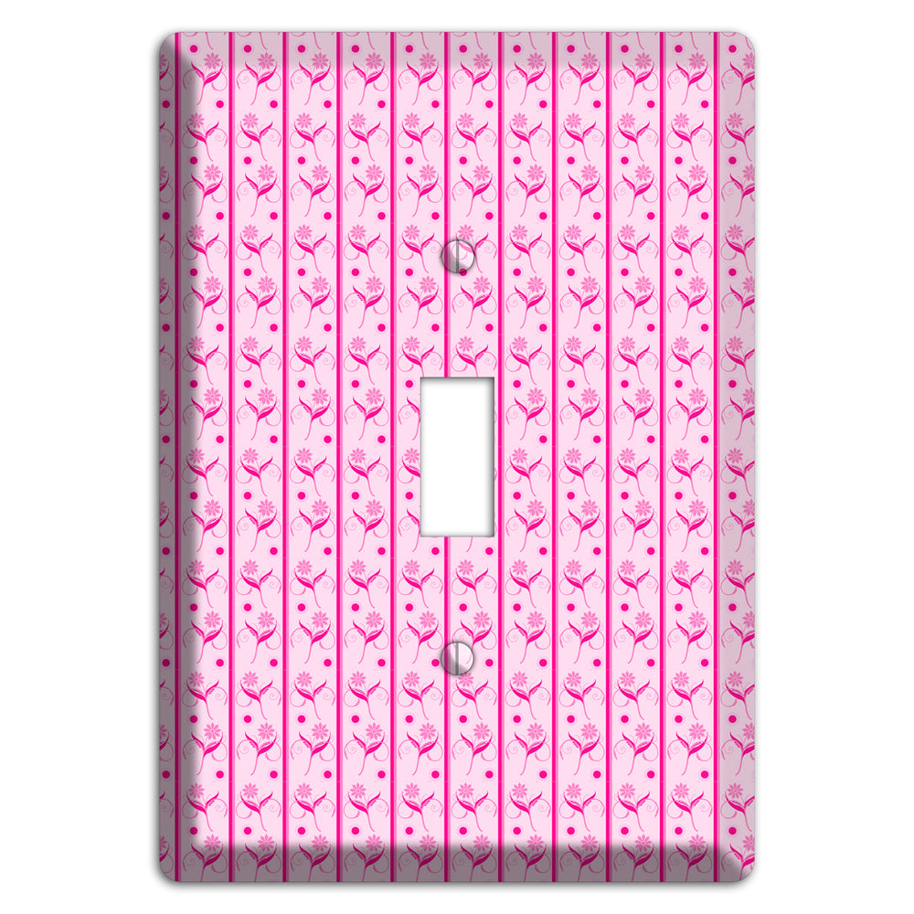 Pink Small Floral Pattern Cover Plates