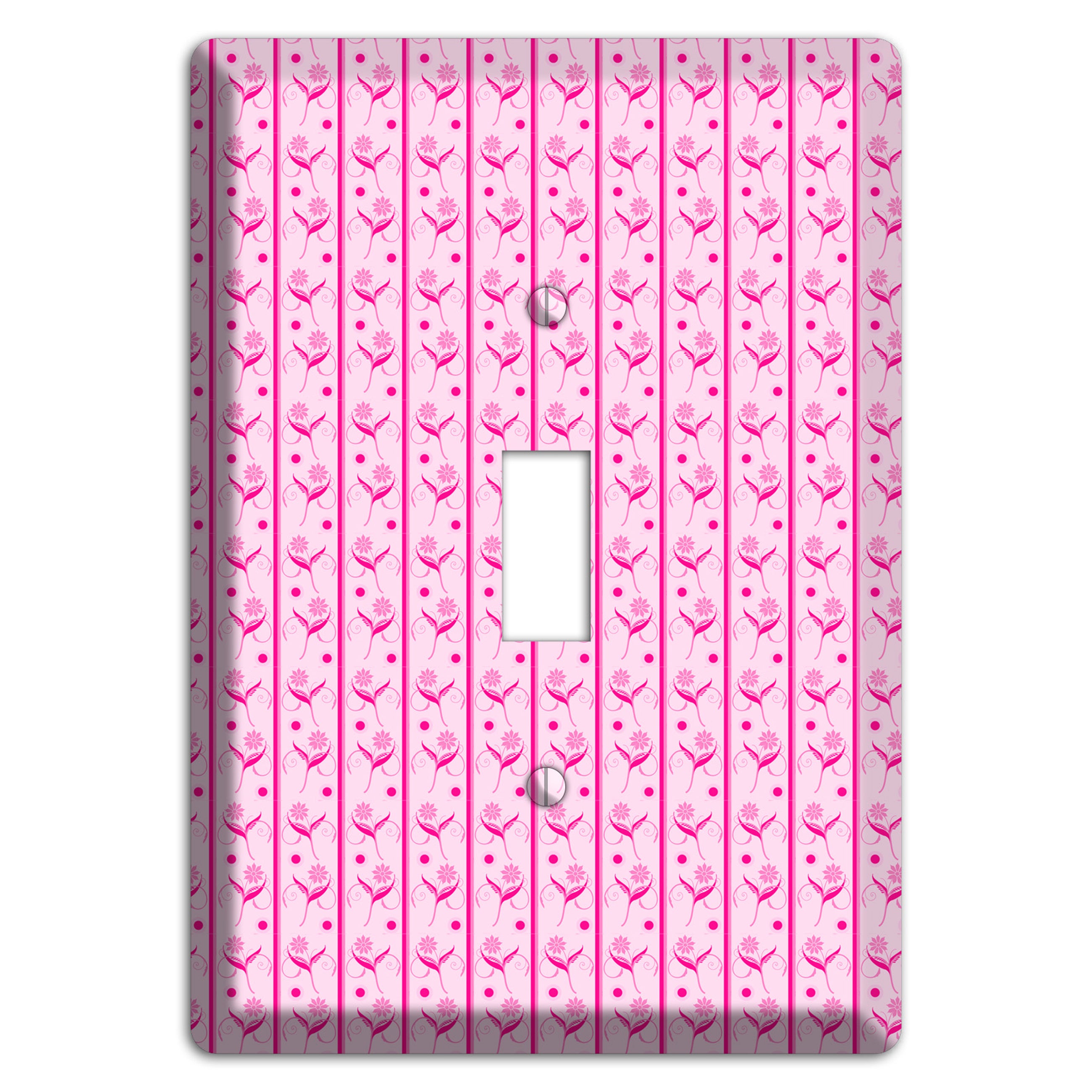 Pink Small Floral Pattern Cover Plates