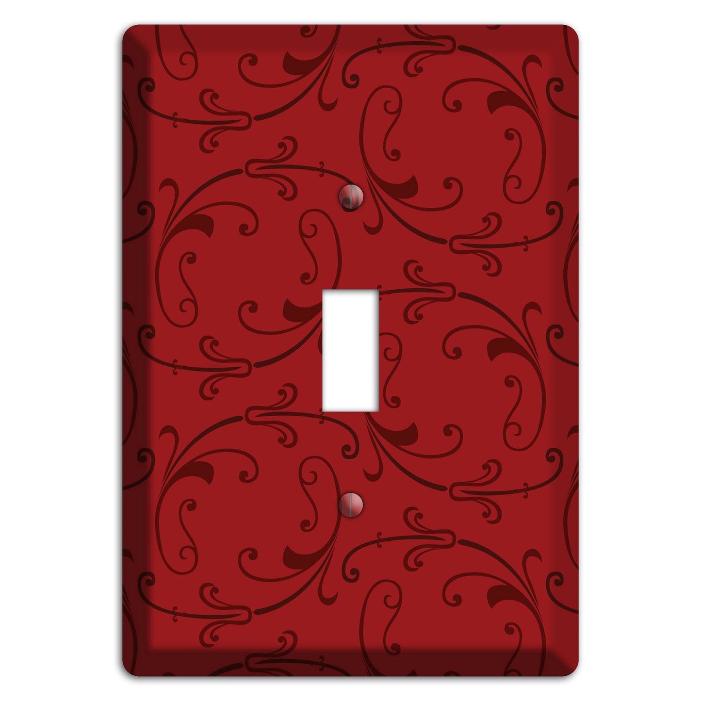 Red Victorian Sprig Cover Plates
