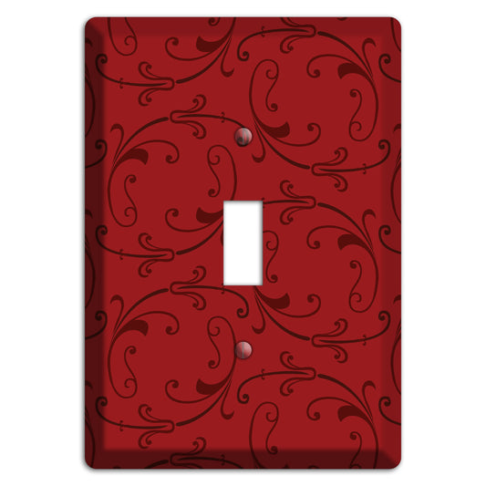 Red Victorian Sprig Cover Plates