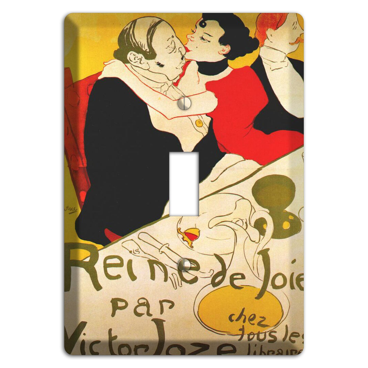 Reine de Joie Vintage Poster Cover Plates