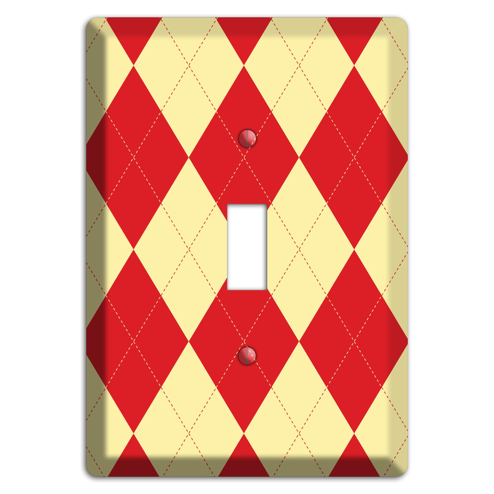 Orange and Yellow Argyle Cover Plates